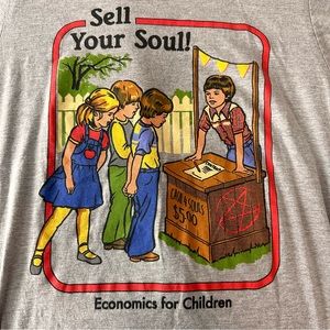 Steven Rhodes Sell Your Soul Economics for Children Tee by Black Matter Small